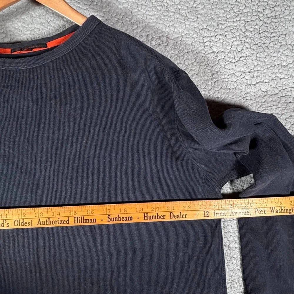 Vintage Banana Republic Ribbed Sweater  100% Cotton M Navy Crew Neck Pullover